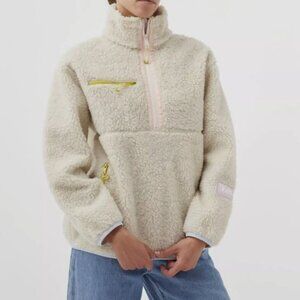Levi's Almond Milk Cream Half-Zip Monty Sherpa Pullover